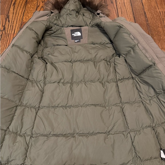 The North Face Olive Green Parka with Fur Hood - Picture 3 of 12
